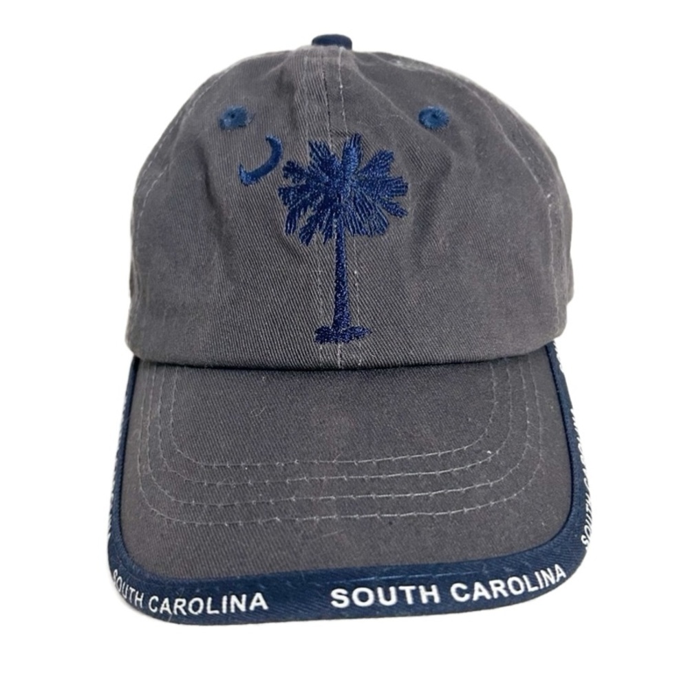South Carolina Pride Adjustable Baseball Cap With Palmetto Tree Crescent Moon